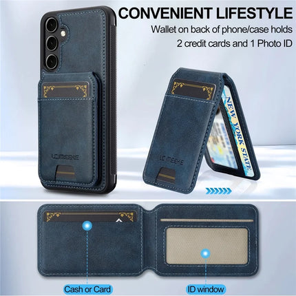 LC.IMEEKE L3 For Samsung Galaxy S23 FE Magnetic Case Detachable Card Holder Leather+TPU Mobile Cover