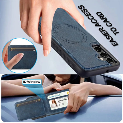 LC.IMEEKE L3 For Samsung Galaxy S23 FE Magnetic Case Detachable Card Holder Leather+TPU Mobile Cover