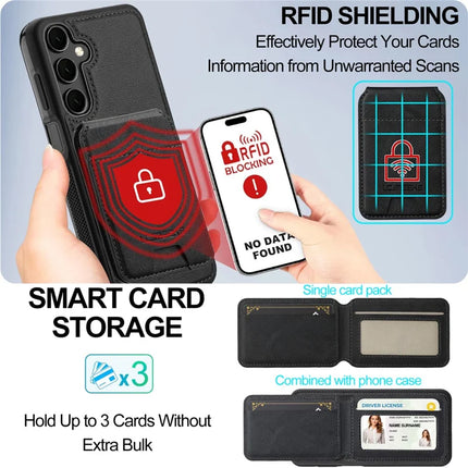 LC.IMEEKE L3 For Samsung Galaxy A35 5G Magnetic Case Detachable Card Holder Leather+TPU Mobile Cover