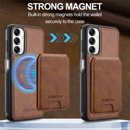 LC.IMEEKE L3 For Samsung Galaxy A34 5G Magnetic Case Detachable Card Holder Leather+TPU Mobile Cover
