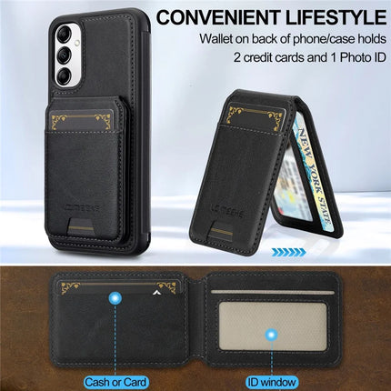 LC.IMEEKE L3 For Samsung Galaxy A34 5G Magnetic Case Detachable Card Holder Leather+TPU Mobile Cover