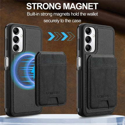 LC.IMEEKE L3 For Samsung Galaxy A34 5G Magnetic Case Detachable Card Holder Leather+TPU Mobile Cover