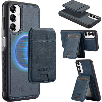 LC.IMEEKE L3 For Samsung Galaxy A34 5G Magnetic Case Detachable Card Holder Leather+TPU Mobile Cover - Blue