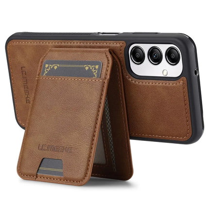 LC.IMEEKE L3 For Samsung Galaxy A14 4G / 5G Magnetic Case Detachable Card Holder Leather+TPU Mobile Cover