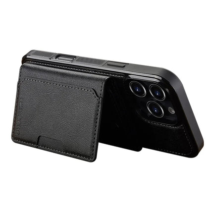 LC.IMEEKE L5 For iPhone 16 Pro Magnetic Phone Case Leather Back Cover with Detachable Card Holder