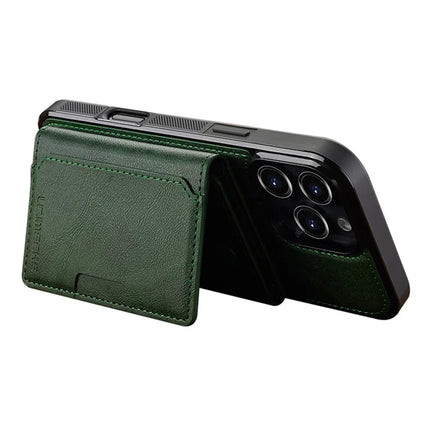 LC.IMEEKE L5 For iPhone 16 Pro Magnetic Phone Case Leather Back Cover with Detachable Card Holder