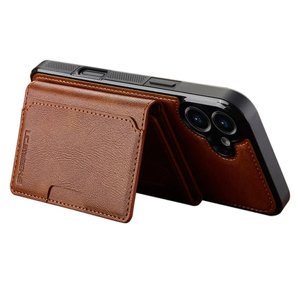 LC.IMEEKE L5 For iPhone 16 Plus Magnetic Phone Case Leather Back Cover with Detachable Card Holder