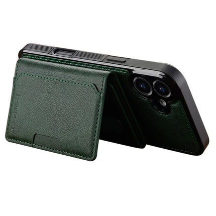 LC.IMEEKE L5 For iPhone 16 Plus Magnetic Phone Case Leather Back Cover with Detachable Card Holder