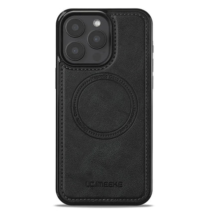 LC.IMEEKE L5 For iPhone 15 Pro Max Magnetic Phone Case Leather Back Cover with Detachable Card Holder