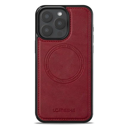 LC.IMEEKE L5 For iPhone 15 Pro Max Magnetic Phone Case Leather Back Cover with Detachable Card Holder