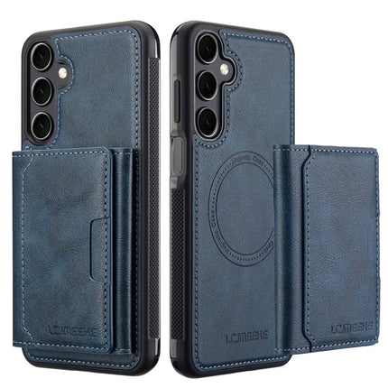LC.IMEEKE L5 For Samsung Galaxy S23 FE Magnetic Phone Case Leather Back Cover with Detachable Card Holder