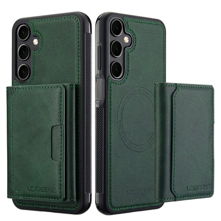 LC.IMEEKE L5 For Samsung Galaxy S23 FE Magnetic Phone Case Leather Back Cover with Detachable Card Holder