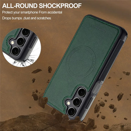 LC.IMEEKE L5 For Samsung Galaxy S23 FE Magnetic Phone Case Leather Back Cover with Detachable Card Holder