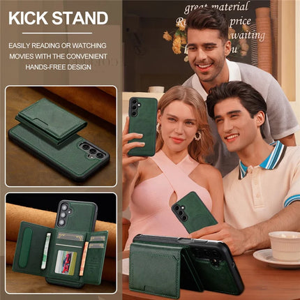LC.IMEEKE L5 For Samsung Galaxy S23 FE Magnetic Phone Case Leather Back Cover with Detachable Card Holder