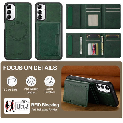 LC.IMEEKE L5 For Samsung Galaxy A54 5G Magnetic Phone Case Leather Back Cover with Detachable Card Holder