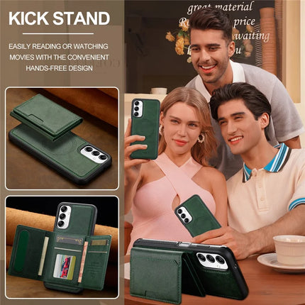 LC.IMEEKE L5 For Samsung Galaxy A54 5G Magnetic Phone Case Leather Back Cover with Detachable Card Holder