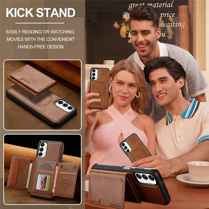 LC.IMEEKE L5 For Samsung Galaxy A54 5G Magnetic Phone Case Leather Back Cover with Detachable Card Holder