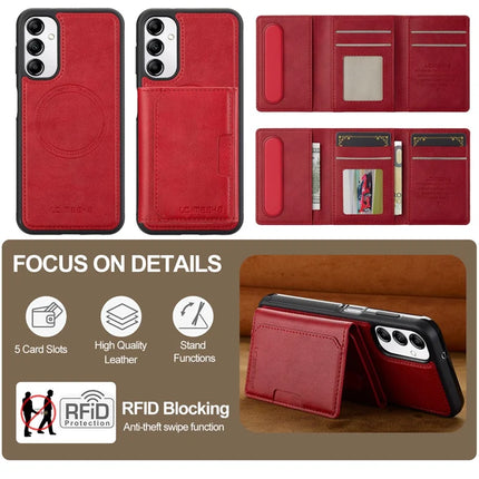 LC.IMEEKE L5 For Samsung Galaxy A14 4G / 5G Magnetic Phone Case Leather Back Cover with Detachable Card Holder