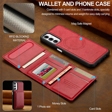 LC.IMEEKE L5 For Samsung Galaxy A14 4G / 5G Magnetic Phone Case Leather Back Cover with Detachable Card Holder