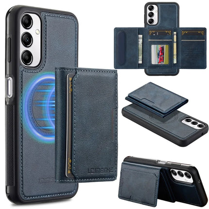 LC.IMEEKE L5 For Samsung Galaxy A14 4G / 5G Magnetic Phone Case Leather Back Cover with Detachable Card Holder - Blue