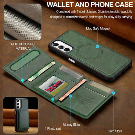 LC.IMEEKE L5 For Samsung Galaxy A14 4G / 5G Magnetic Phone Case Leather Back Cover with Detachable Card Holder