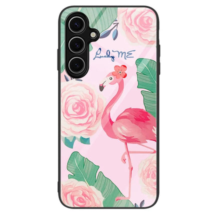 For Samsung Galaxy A16 5G  /  4G Case Tempered Glass+PC+TPU Phone Protector Pattern Printing - Bird