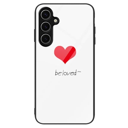 For Samsung Galaxy A16 5G  /  4G Case Tempered Glass+PC+TPU Phone Protector Pattern Printing - Beloved