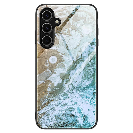 For Samsung Galaxy A16 5G  /  4G Case Marble Pattern Tempered Glass+PC+TPU Phone Cover - DL06
