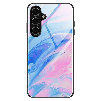 For Samsung Galaxy A16 5G  /  4G Case Marble Pattern Tempered Glass+PC+TPU Phone Cover - DL05