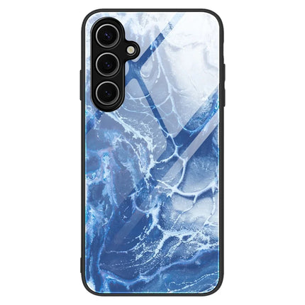 For Samsung Galaxy A16 5G  /  4G Case Marble Pattern Tempered Glass+PC+TPU Phone Cover - DL03