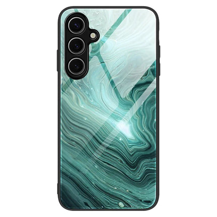 For Samsung Galaxy A16 5G  /  4G Case Marble Pattern Tempered Glass+PC+TPU Phone Cover - DL02