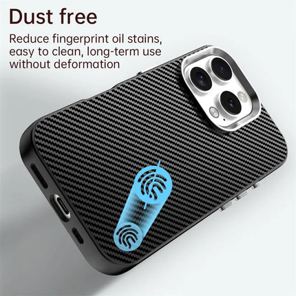 For iPhone 16 Pro Max Case Cell Phone Hybrid Back Cover Carbon Fiber Texture