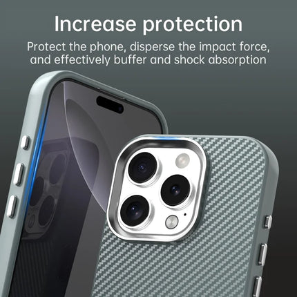 For iPhone 16 Pro Max Case Cell Phone Hybrid Back Cover Carbon Fiber Texture
