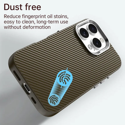 For iPhone 16 Pro Max Case Cell Phone Hybrid Back Cover Carbon Fiber Texture