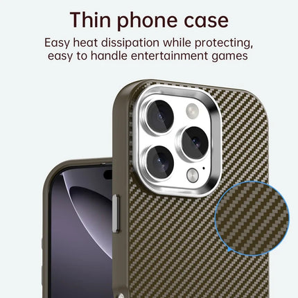 For iPhone 16 Pro Max Case Cell Phone Hybrid Back Cover Carbon Fiber Texture