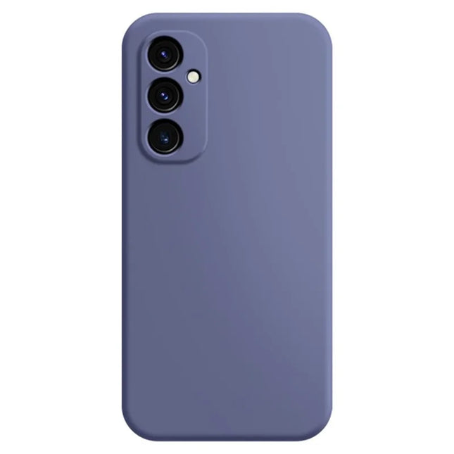 For Samsung Galaxy A16 5G  /  4G TPU Case Straight Edge Protection Phone Cover - Grey Blue