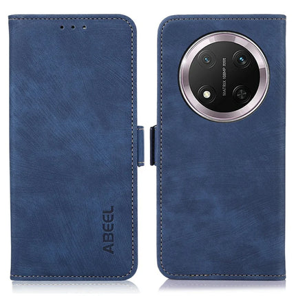 ABEEL For Honor Magic7 Lite 5G / X9c 5G / X60 Pro 5G Wallet Phone Case Retro Leather Flip Cover with Stand - Blue