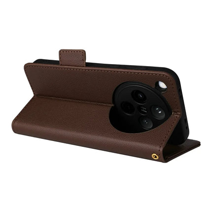 For Oppo Find X8 5G Case Litchi Texture PU Leather Wallet Flip Phone Cover
