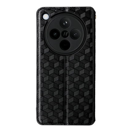For Oppo Find X8 5G Wallet Case Rhombus Imprinted Leather Phone Cover