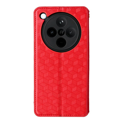For Oppo Find X8 5G Wallet Case Rhombus Imprinted Leather Phone Cover