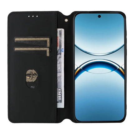 For Oppo Find X8 5G Wallet Case Rhombus Imprinted Leather Phone Cover