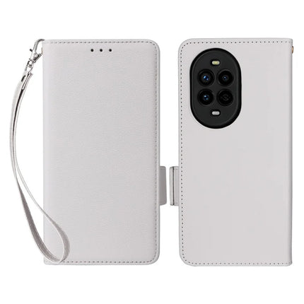 For Huawei nova 13 Pro 5G Case Litchi Texture PU Leather Wallet Flip Phone Cover - White