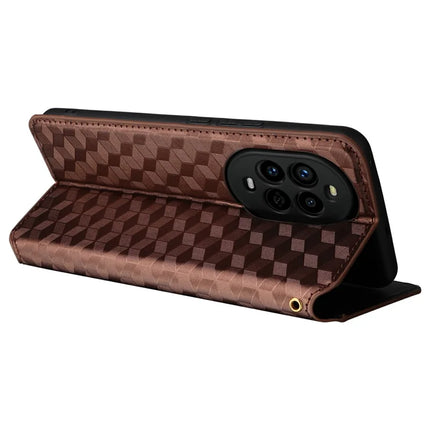 For Huawei nova 13 Pro 5G Wallet Case Rhombus Imprinted Leather Phone Cover
