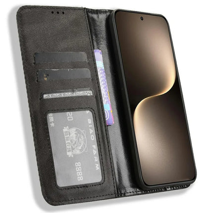 For Honor Magic7 5G Leather Case Wallet Stand Retro Texture Phone Cover