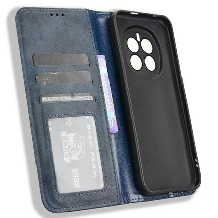 For Honor Magic7 5G Leather Case Wallet Stand Retro Texture Phone Cover