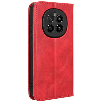 For Honor Magic7 5G Leather Case Wallet Stand Retro Texture Phone Cover