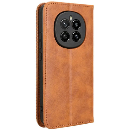 For Honor Magic7 5G Leather Case Wallet Stand Retro Texture Phone Cover