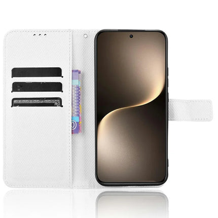 For Honor Magic7 5G Case PU Leather Diamond Texture Wallet Phone Cover