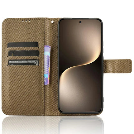 For Honor Magic7 5G Case PU Leather Diamond Texture Wallet Phone Cover