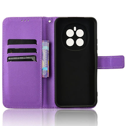 For Honor Magic7 5G Case PU Leather Diamond Texture Wallet Phone Cover